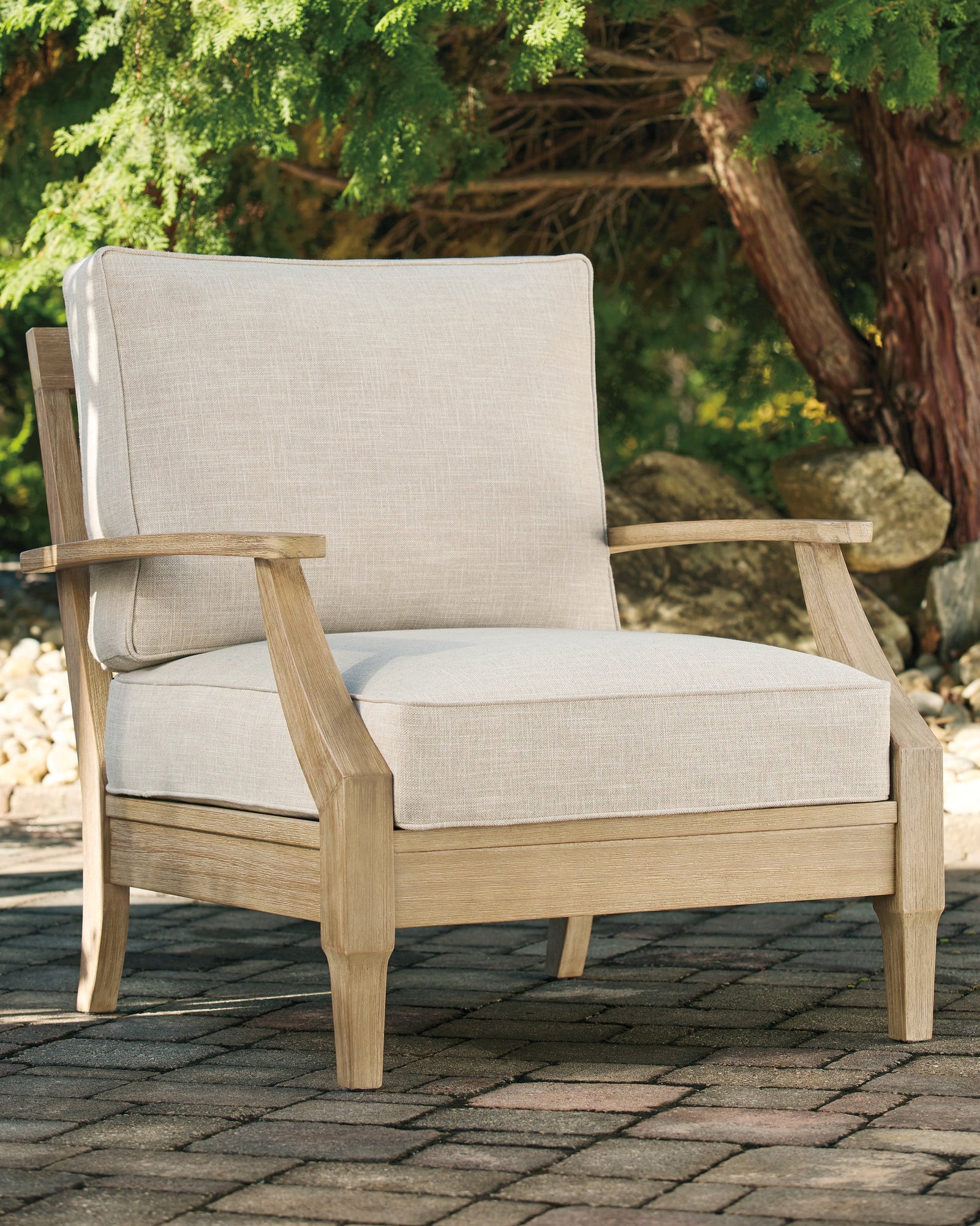 Clare View Beige Lounge Chair With Cushion