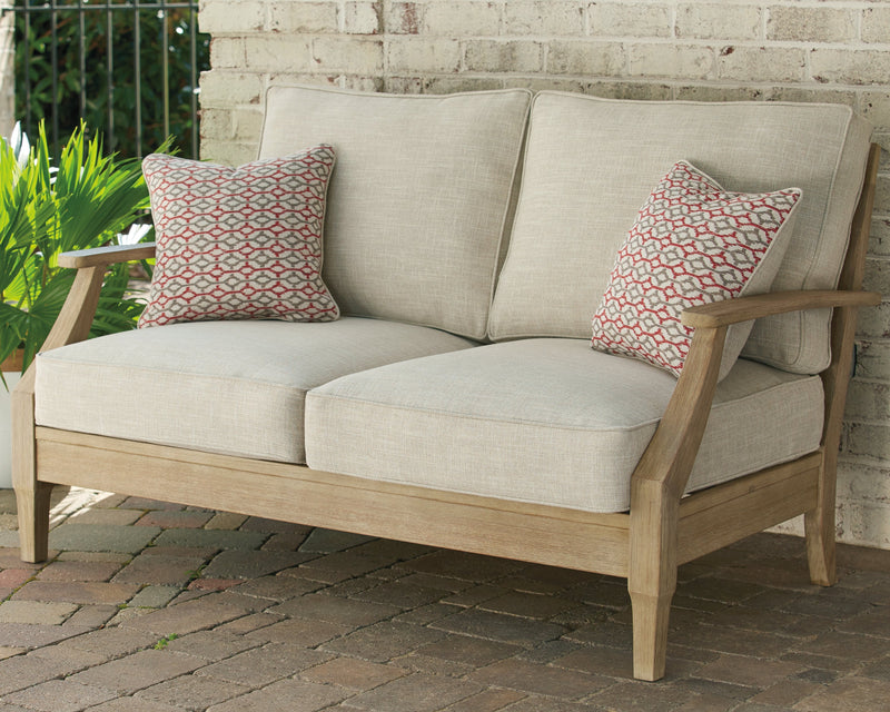 Clare View Beige Loveseat With Cushion
