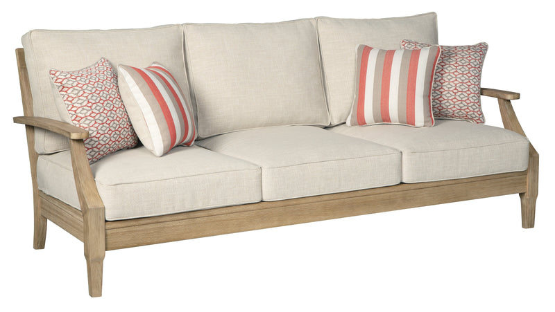 Clare View Beige Sofa With Cushion