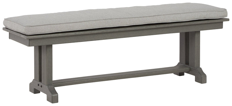 Visola Gray Bench With Cushion
