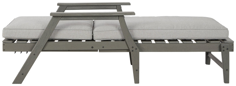 Visola Gray Chaise Lounge With Cushion