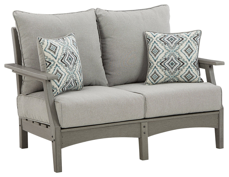 Visola Gray Outdoor Loveseat With Cushion