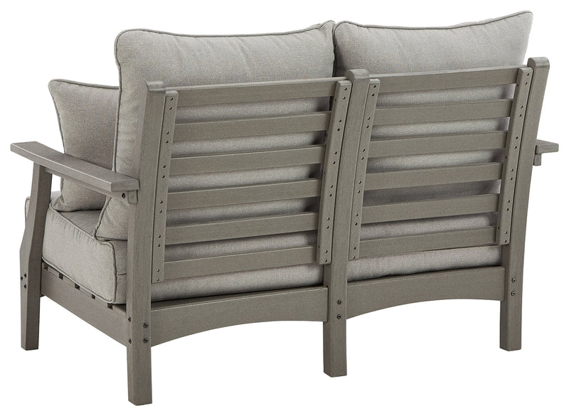 Visola Gray Outdoor Loveseat With Cushion