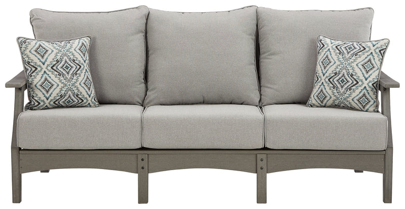 Visola Gray Outdoor Sofa With Cushion