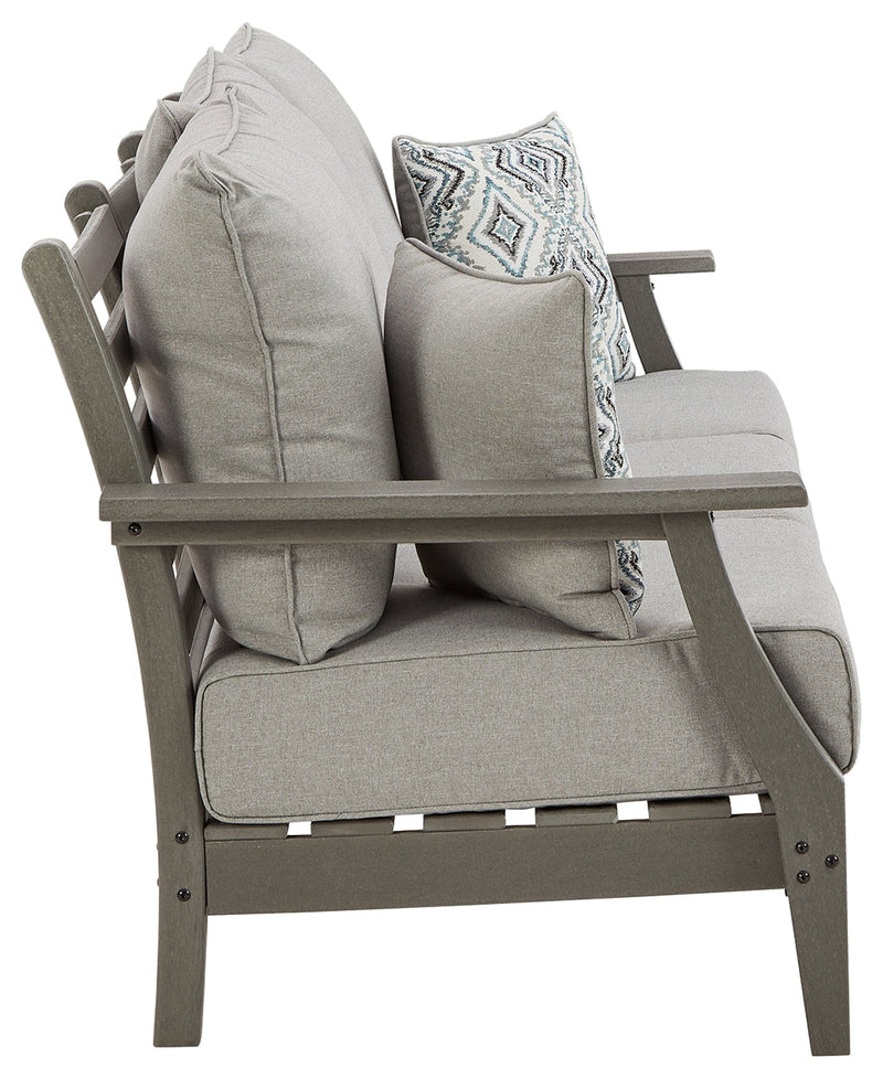 Visola Gray Outdoor Sofa With Cushion