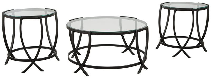Tarrin Black Table (Set Of 3)