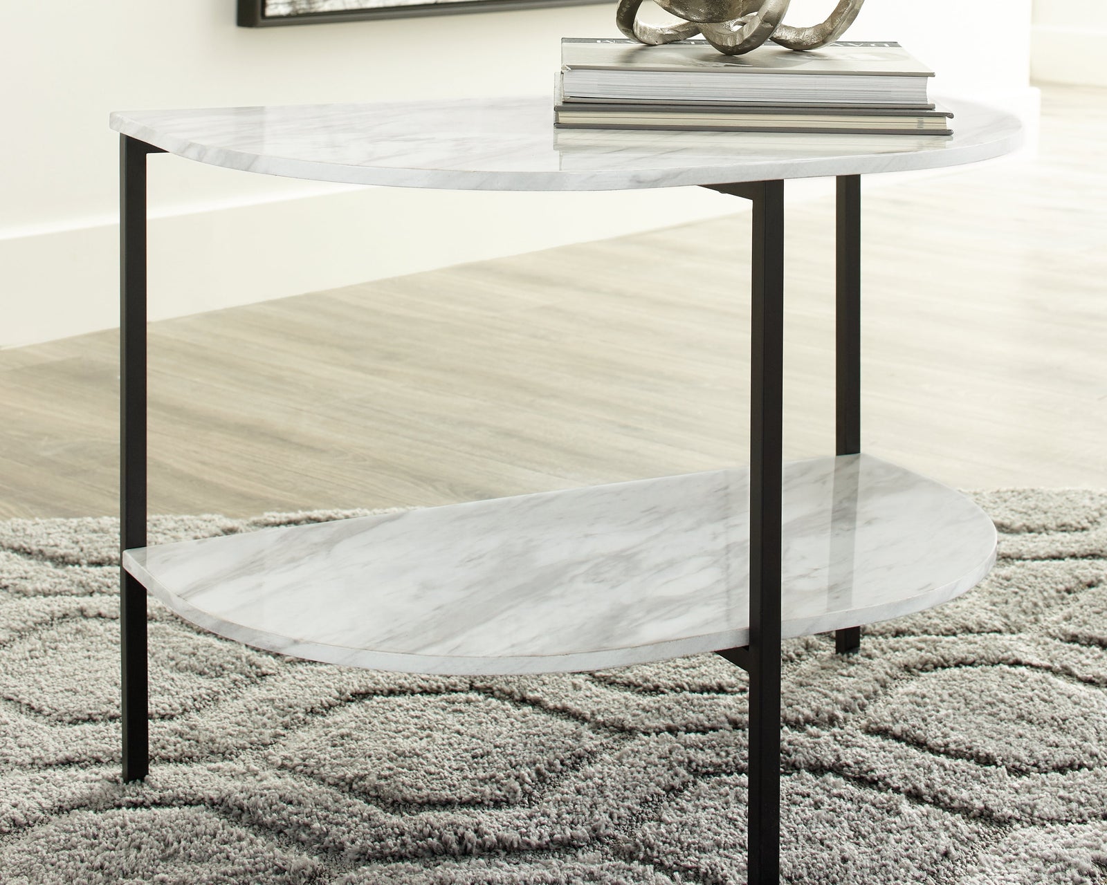 Donnesta Gray/black Chairside End Table
