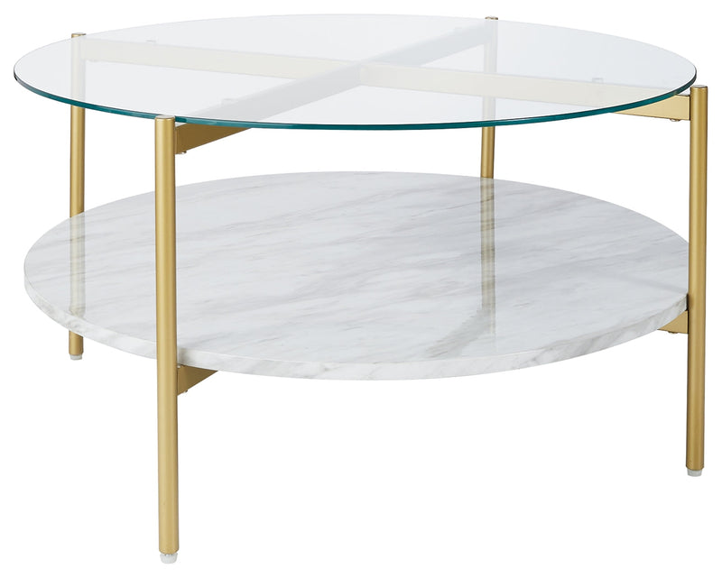 Wynora White/gold Coffee Table