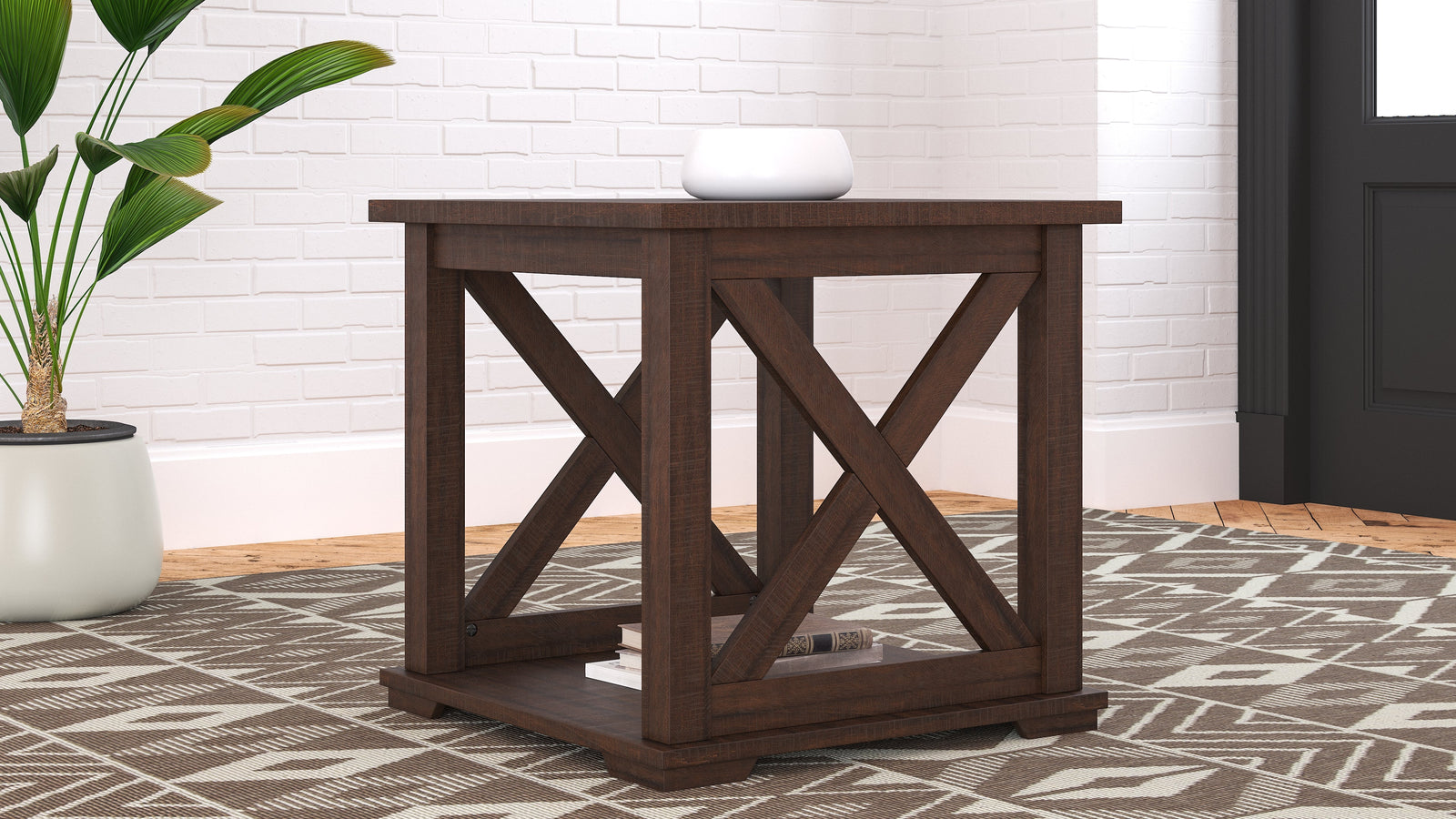 Camiburg Warm Brown Coffee Table With 1 End Table