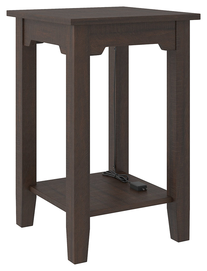 Camiburg Warm Brown Chairside End Table