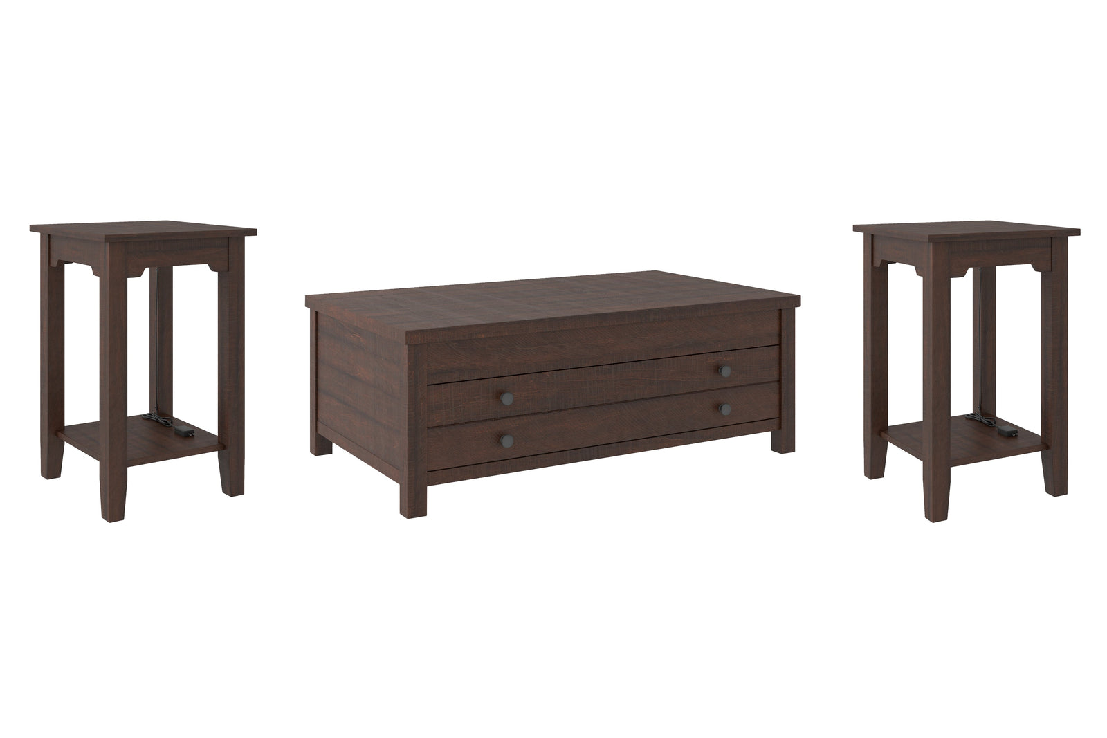 Camiburg Warm Brown Coffee Table With 2 End Tables