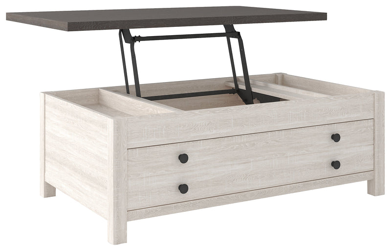 Dorrinson Two-tone Coffee Table With Lift Top