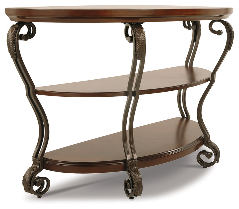 Nestor Medium Brown Sofa/console Table