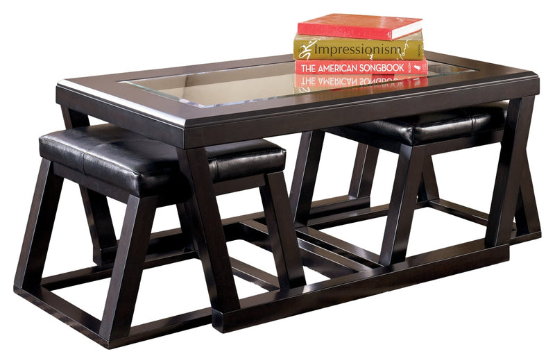 Kelton Espresso Coffee Table With 1 End Table