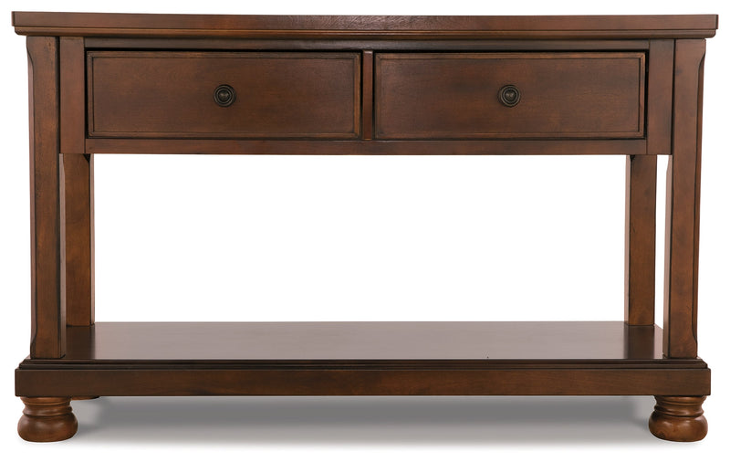 Porter Rustic Brown Sofa/console Table