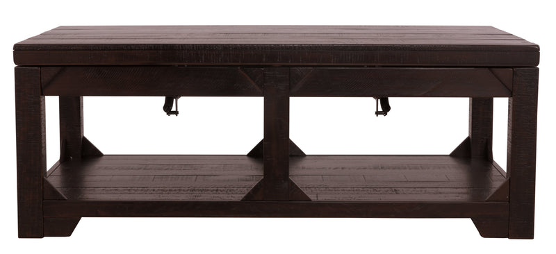 Rogness Rustic Brown Coffee Table With Lift Top