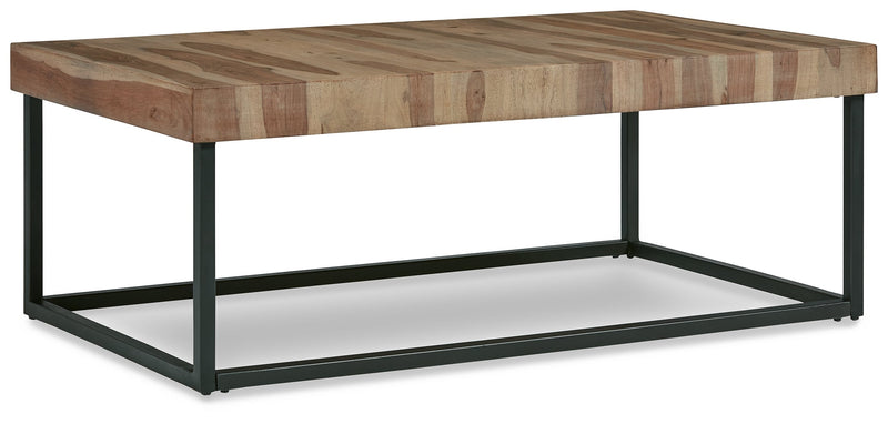 Bellwick Natural/black Coffee Table
