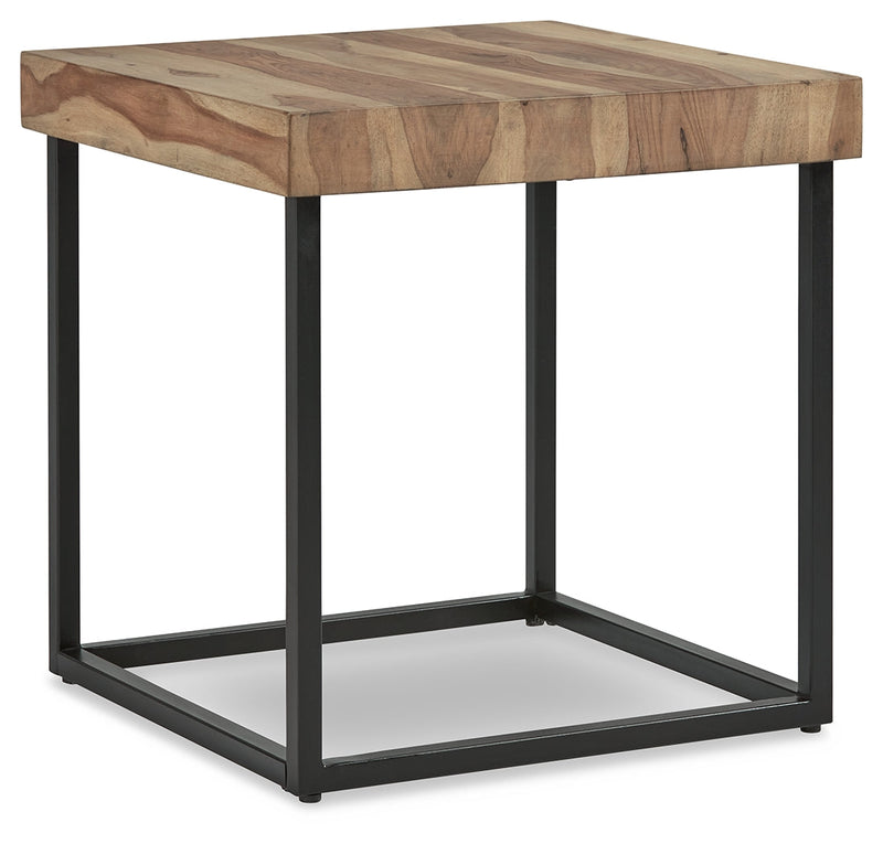 Bellwick Natural/black Coffee Table With 1 End Table