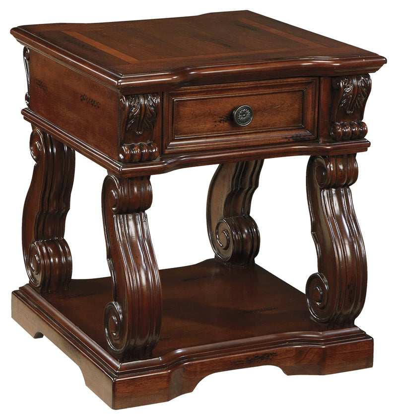 Alymere Rustic Brown 2 End Tables