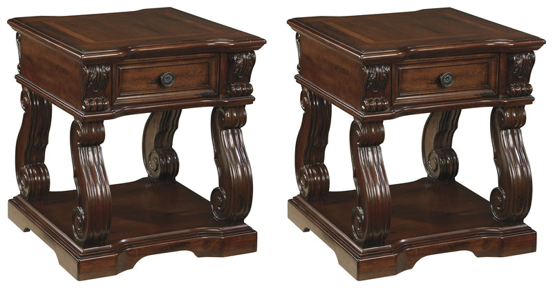 Alymere Rustic Brown 2 End Tables