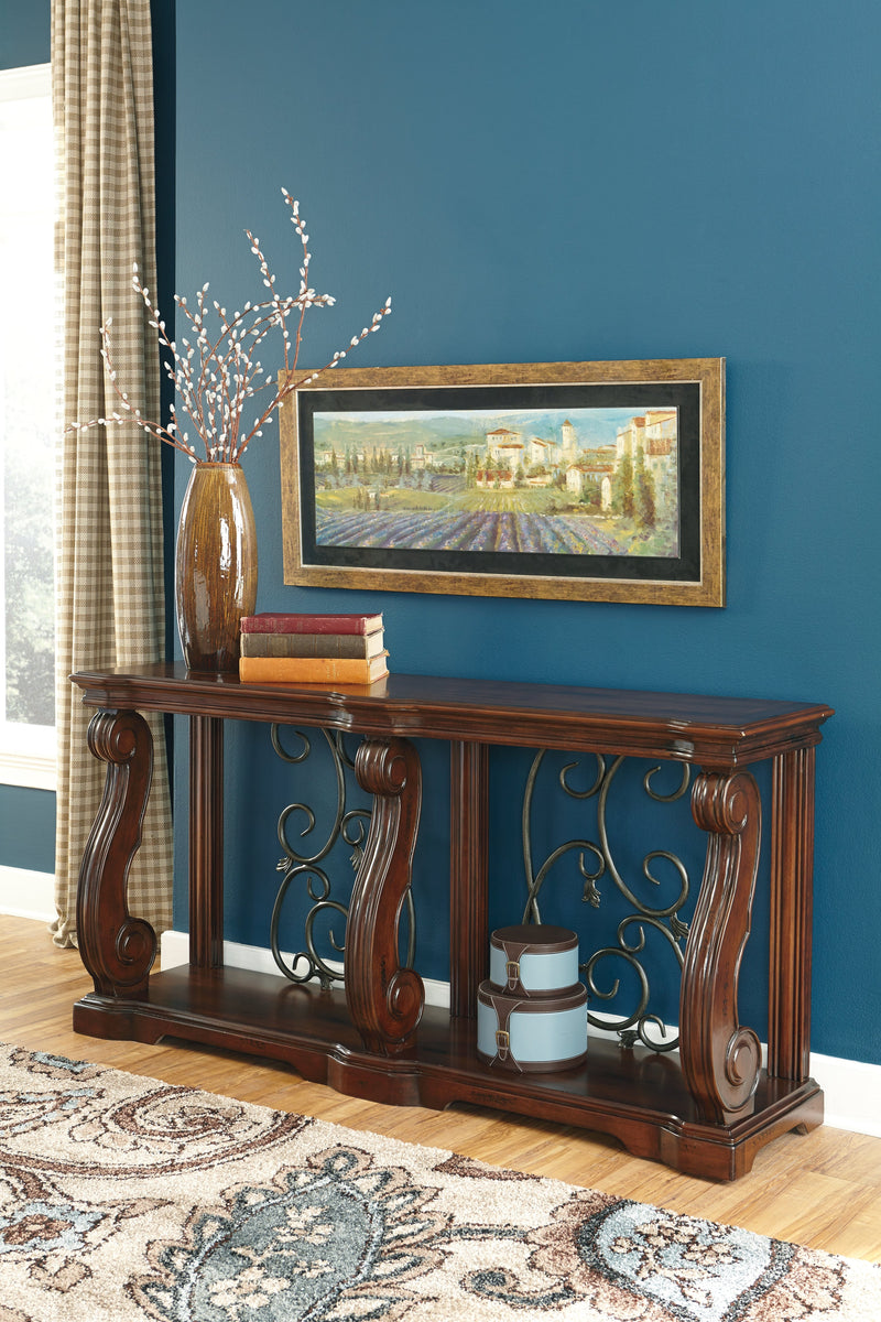 Alymere Rustic Brown Sofa/console Table