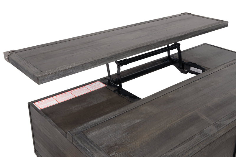 Todoe Dark Gray Coffee Table With Lift Top
