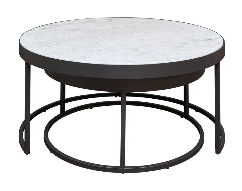 Windron Black/White Nesting Coffee Table (Set Of 2)
