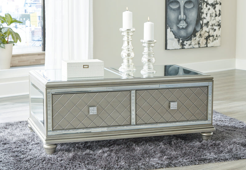 Chevanna Platinum Coffee Table With 2 End Tables
