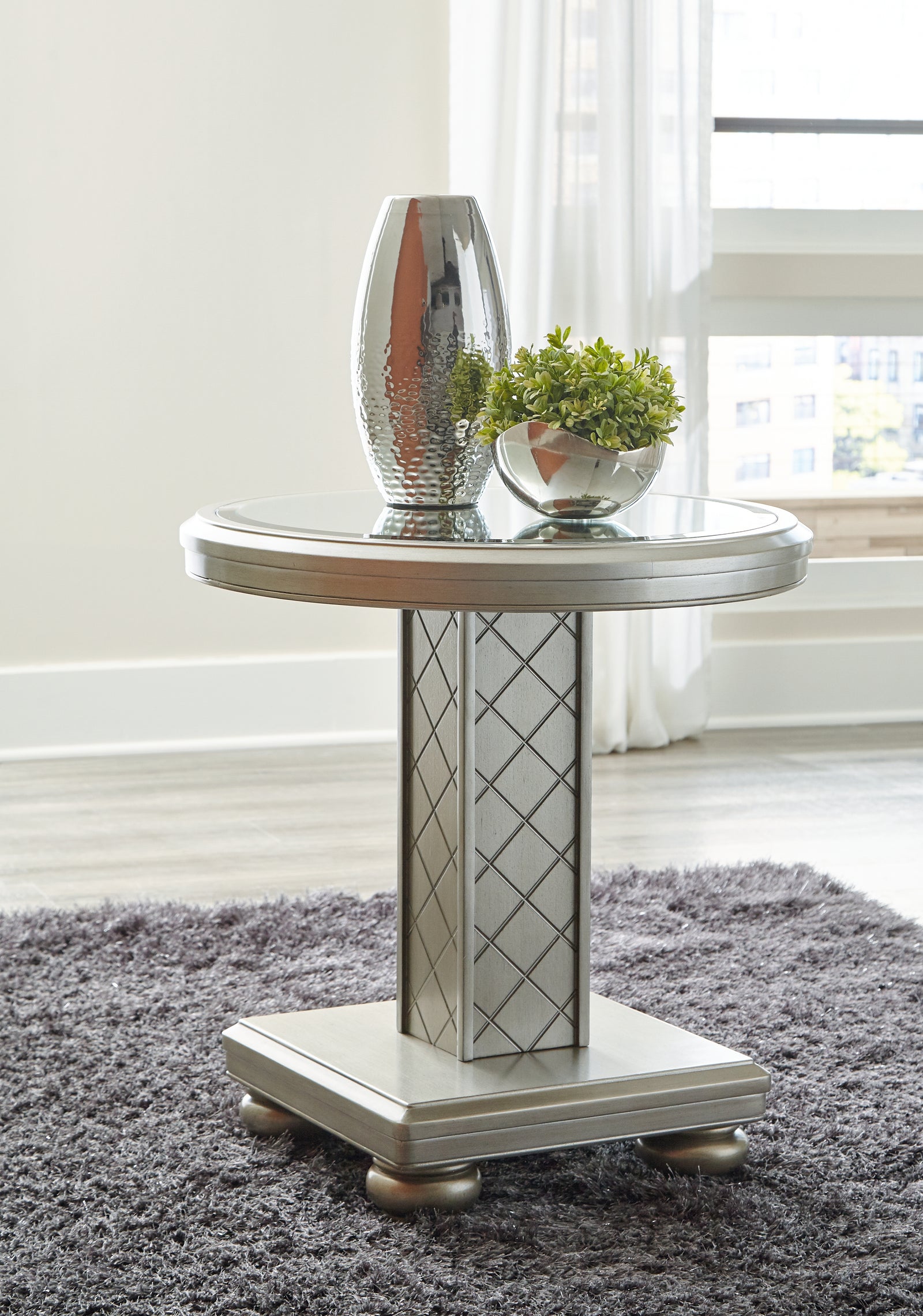 Chevanna Platinum Coffee Table With 1 End Table