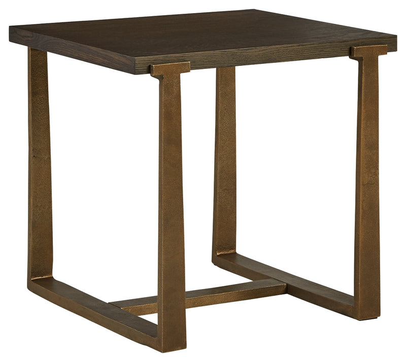 Balintmore Brown/gold Finish End Table