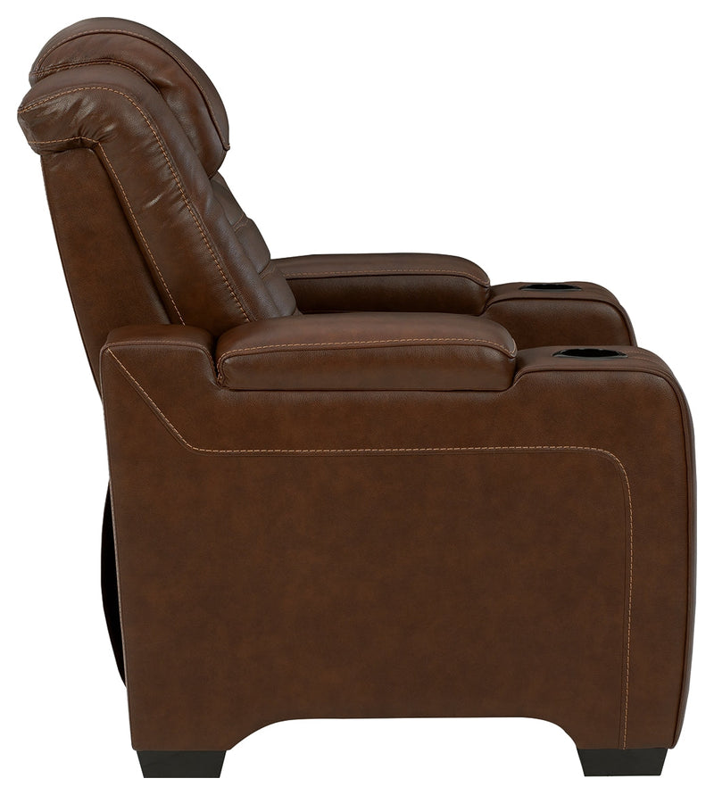 Backtrack Chocolate Leather Power Recliner