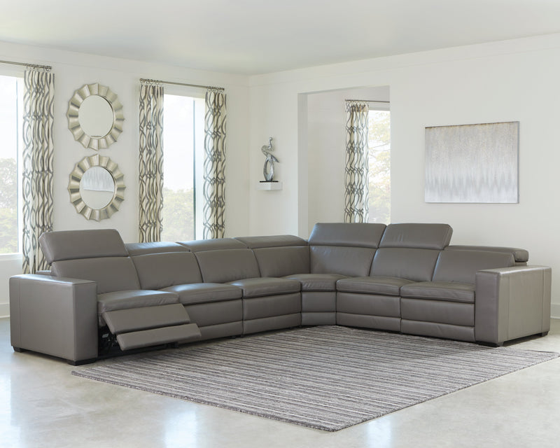 Texline Gray 7-Piece Power Reclining Sectional