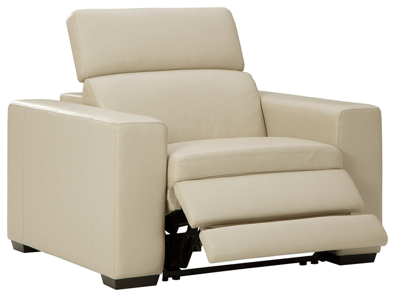 Texline Sand Leather Power Recliner