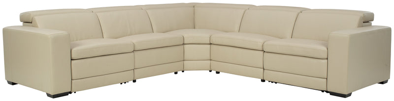 Texline Sand Leather 6-Piece Power Reclining Sectional