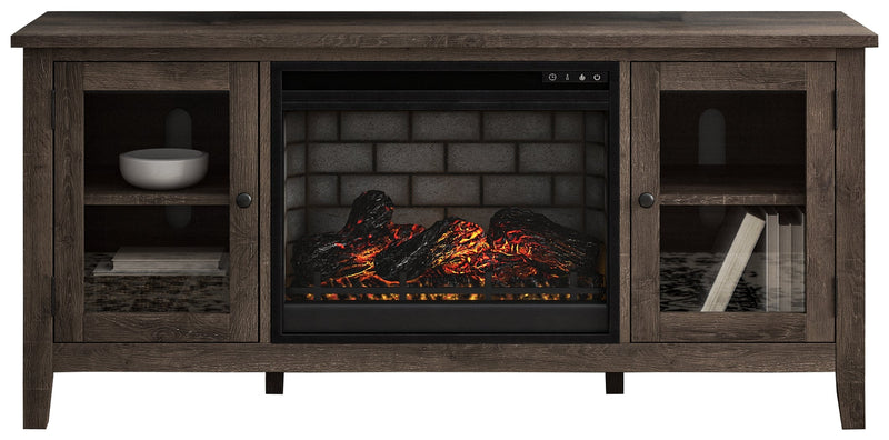 Arlenbry Gray 60" Tv Stand With Electric Fireplace
