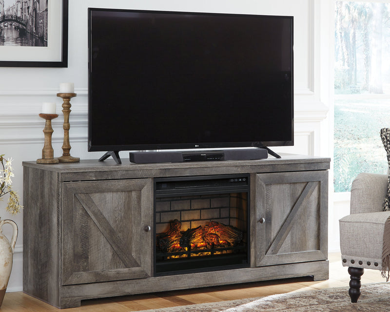 Wynnlow Gray 63" Tv Stand With Electric Fireplace W440W9