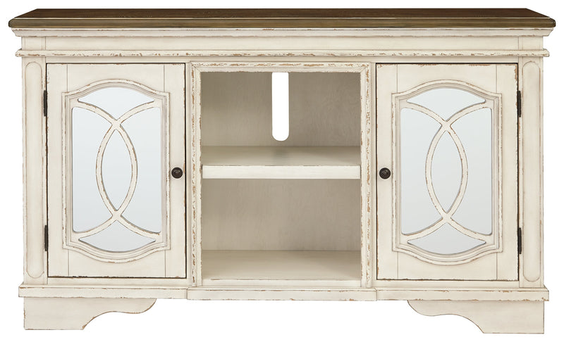 Realyn Chipped White 62" Tv Stand